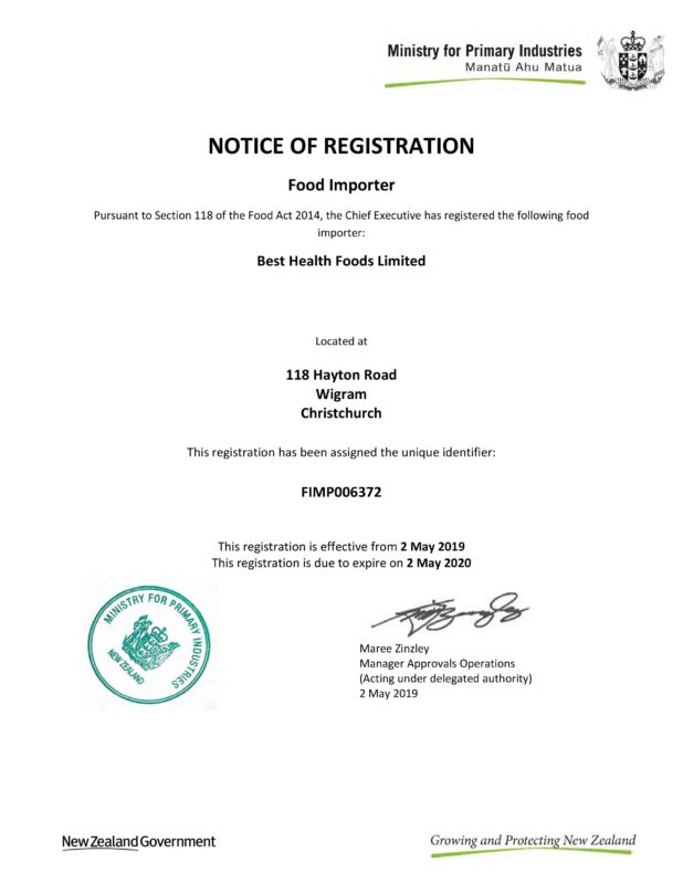 Food Importer best health